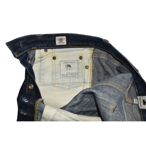 B0 Auth TELLASON Limited Ed White Oak Cone Denim Selvedge Skinny Jeans Size 29 - Picture 5 of 7
